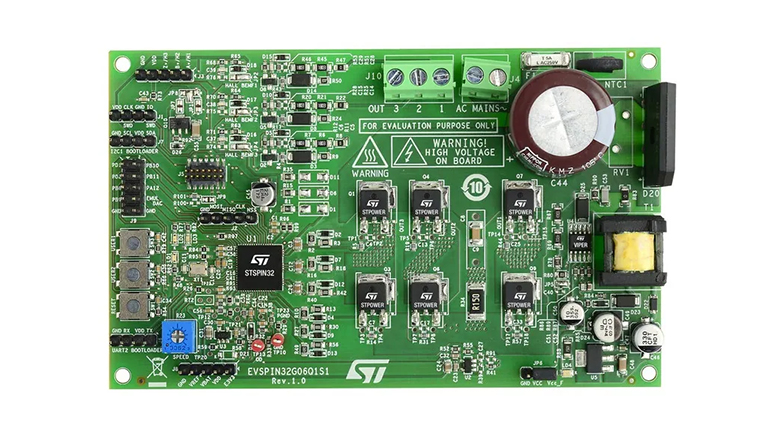STMicroelectronics EVSPIN32G06Q1S1 - front side of the board STMicroelectronics EVSPIN32G06Q1S1 - front side of the board