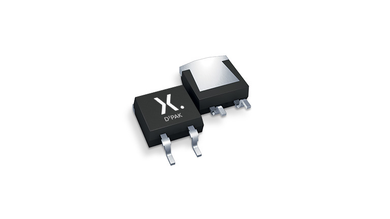 Front and back side of Nexperia 650 V SiC Schottky diode