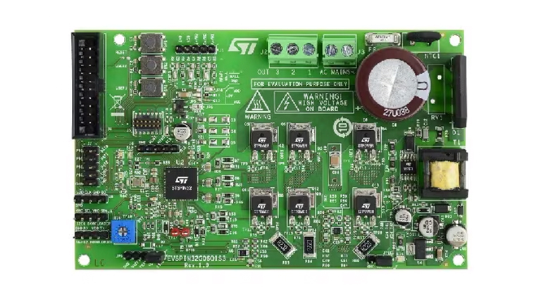 STMicroelectronics EVSPIN32G06Q1S3 - front side of the board STMicroelectronics EVSPIN32G06Q1S3 - front side of the board