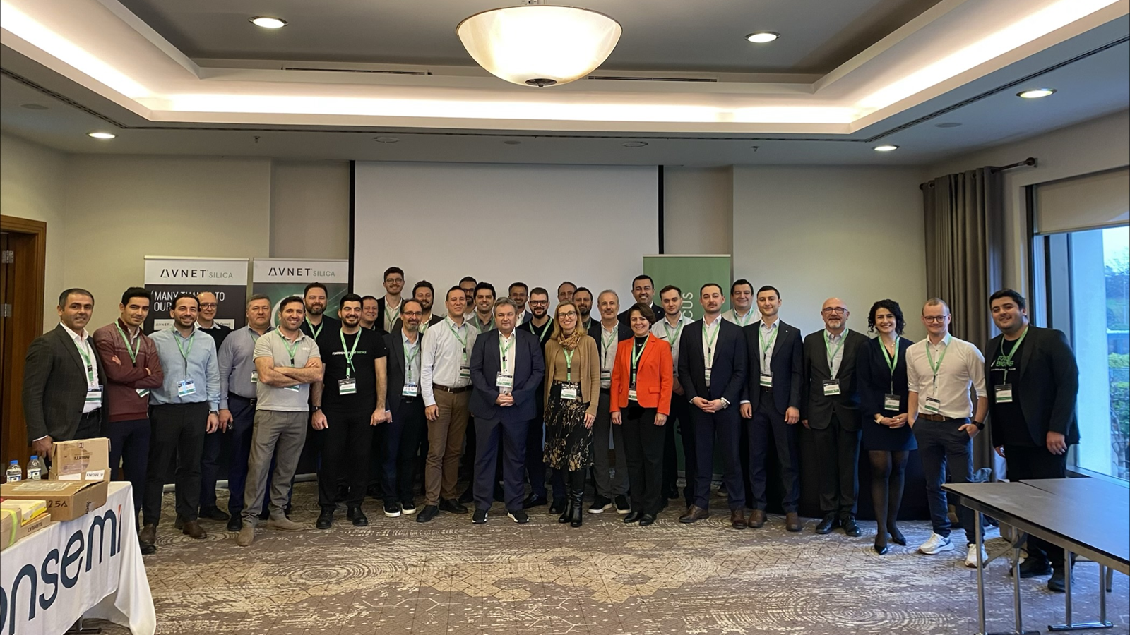Avnet Silica and leading power supplier colleagues pose for a photo during the Istanbul Powering the Shift event