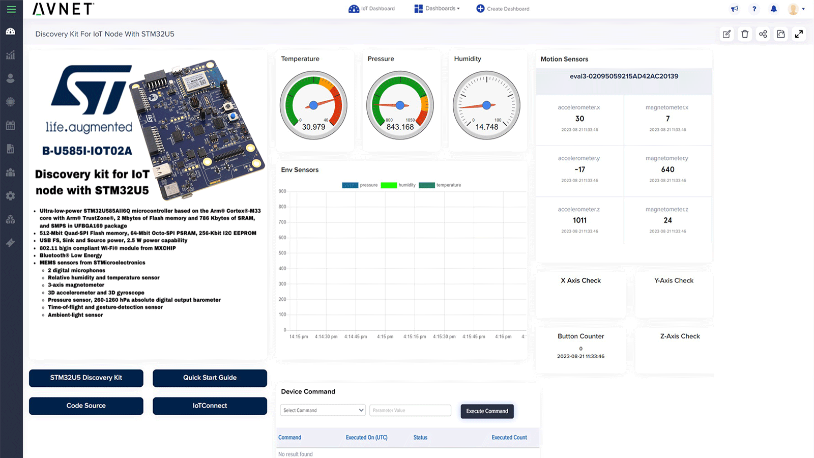 IoTConnect application screen